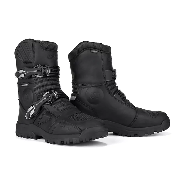 Motorcycle Boots W-TEC Lougamax CE - Black - Black
