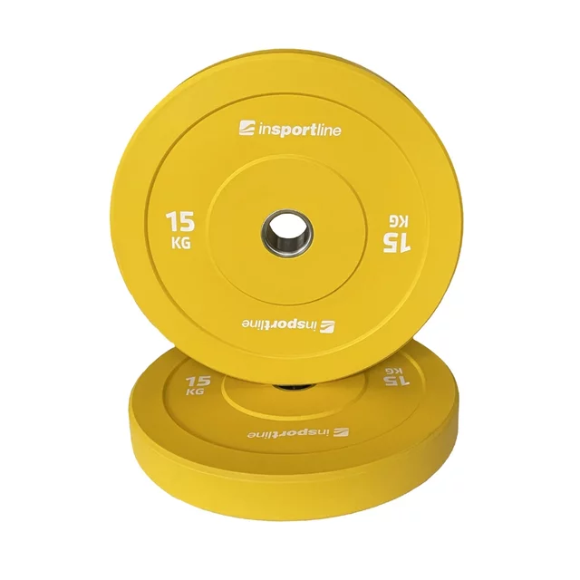 Rubber Weight Plate inSPORTline Bumper Plate Go 15 kg 50 mm