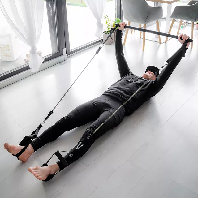 Pilates Bar w/ Resistance Bands & Door Anchor inSPORTline Ancairo