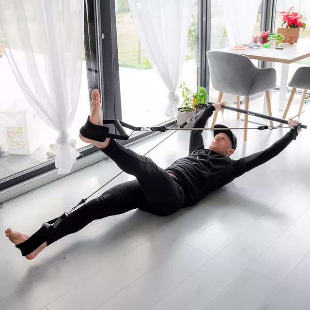 Pilates Bar w/ Resistance Bands & Door Anchor inSPORTline Ancairo
