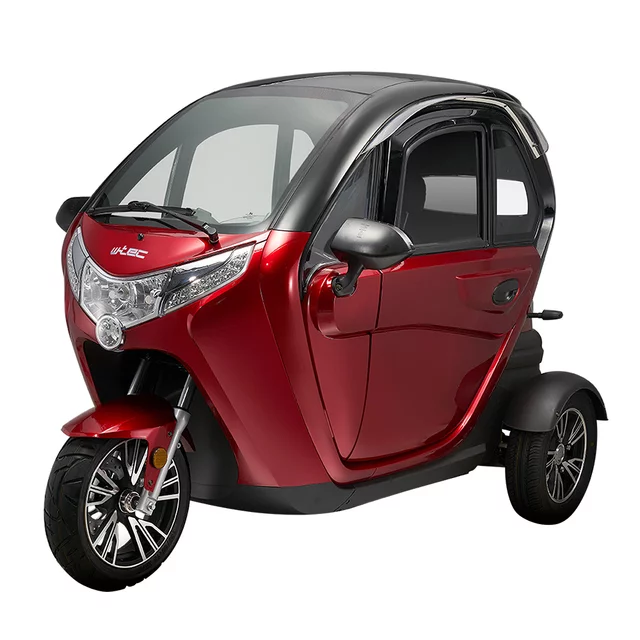 Electric Three-Wheeler w/ Roof W-TEC Tukago – 45 km/h - Blue - Red
