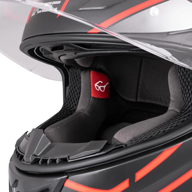Full-Face Motorcycle Helmet W-TEC Vesco - Glossy Black-Neon Yellow