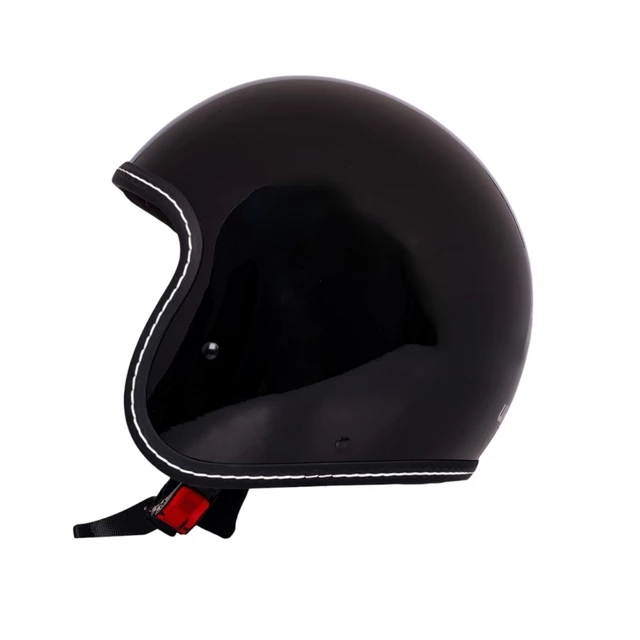 Chopper Helmet W-TEC Badachos w/ Atavist Goggles - Black Glossy