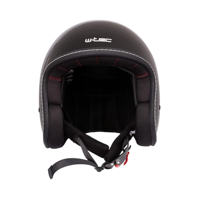 Chopper Helmet W-TEC Badachos w/ Atavist Goggles - Black Glossy