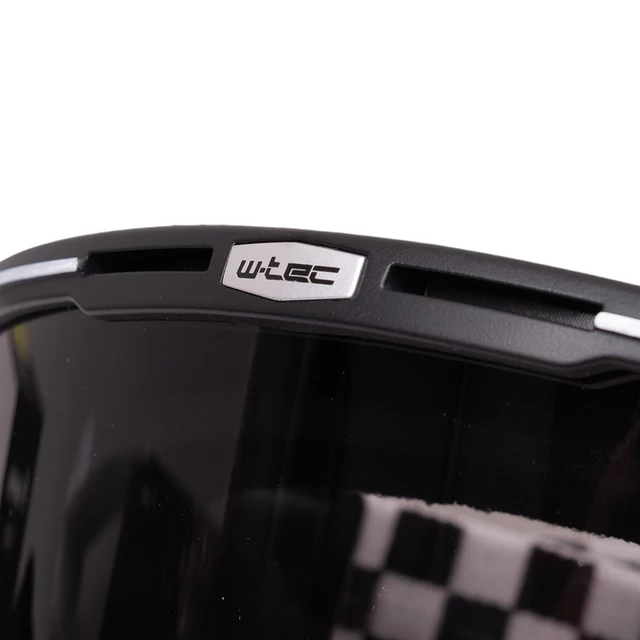 Vintage Motorcycle Goggles W-TEC Chesster - šachovnice
