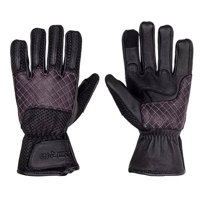 Women’s Motorcycle Gloves W-TEC Ladonna - Black-Pink