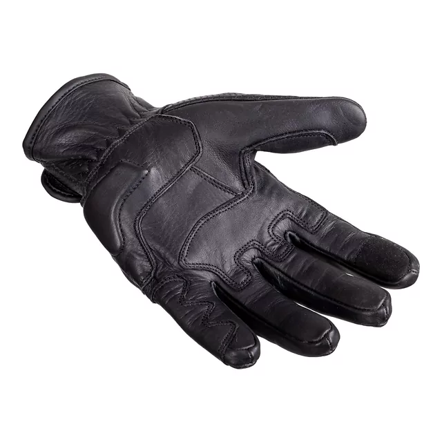 Leather Motorcycle Gloves W-TEC Clascado - Black