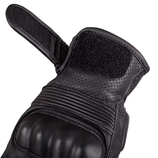 Leather Motorcycle Gloves W-TEC Clascado - Black