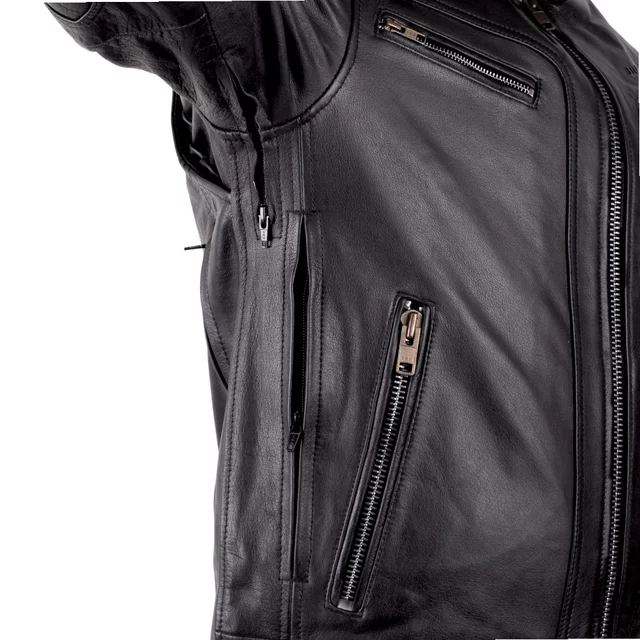 Leather Motorcycle Jacket W-TEC Murayo II - Black