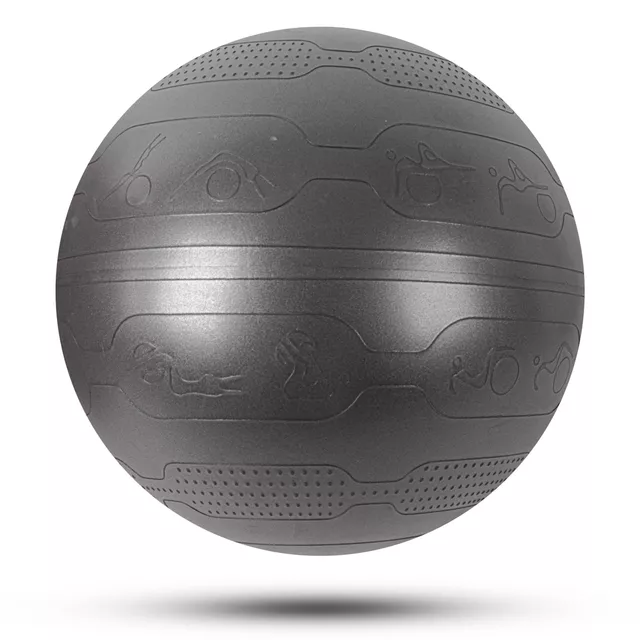 thumbnail interactive-video image 1 of URBNFit 65cm Exercise Ball (Black) With Pump – Home Gym & Full Body Training 1 of 4