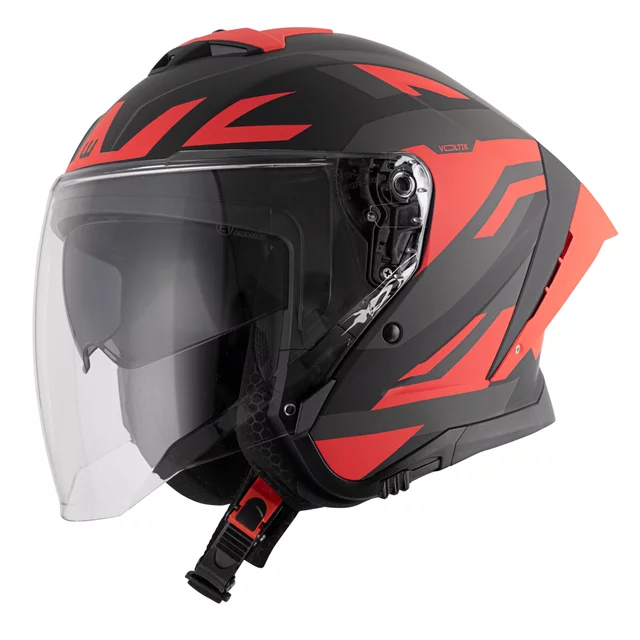 Motorcycle Helmet W-TEC Voltik Graphic - Red - Red