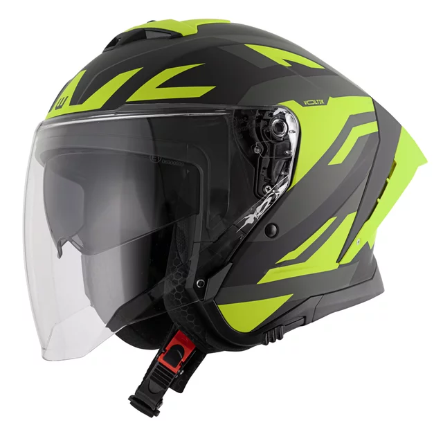 Motorcycle Helmet W-TEC Voltik Graphic - Red - Yellow