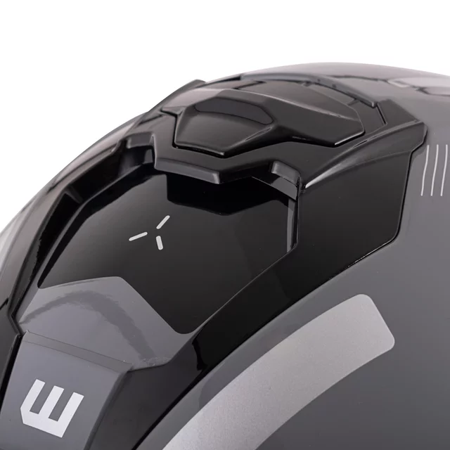Flip-Up Motorcycle Helmet W-TEC Zoroz P/J - Matt Black-Fluo Pink