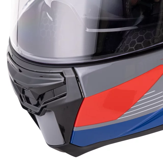 Flip-Up Motorcycle Helmet W-TEC Zoroz P/J - Matt Black-Fluo Pink