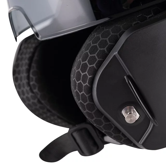 Flip-Up Motorcycle Helmet W-TEC Zoroz P/J - Matt Black-Fluo Pink