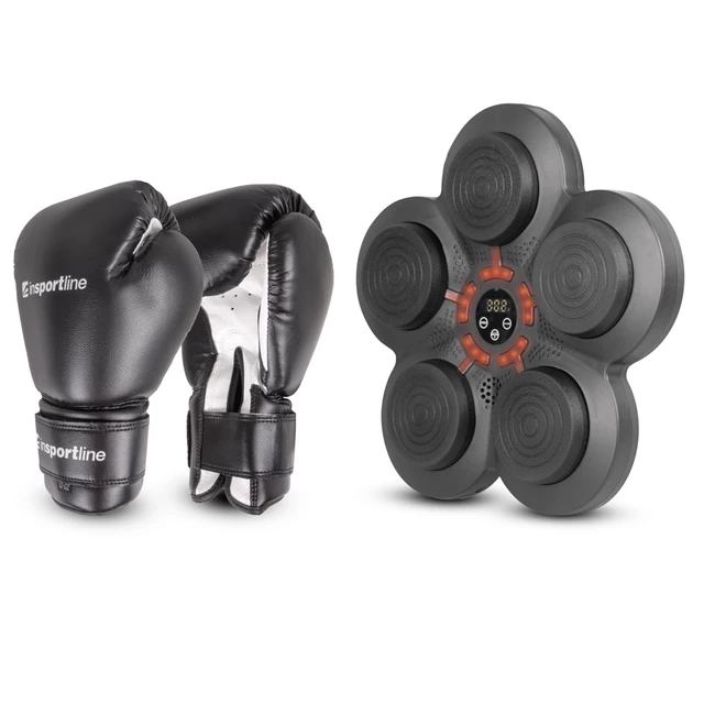 Wall-Mounted Electronic Punching Target inSPORTline Smartpunch + Boxing Gloves inSPORTline Metrojack