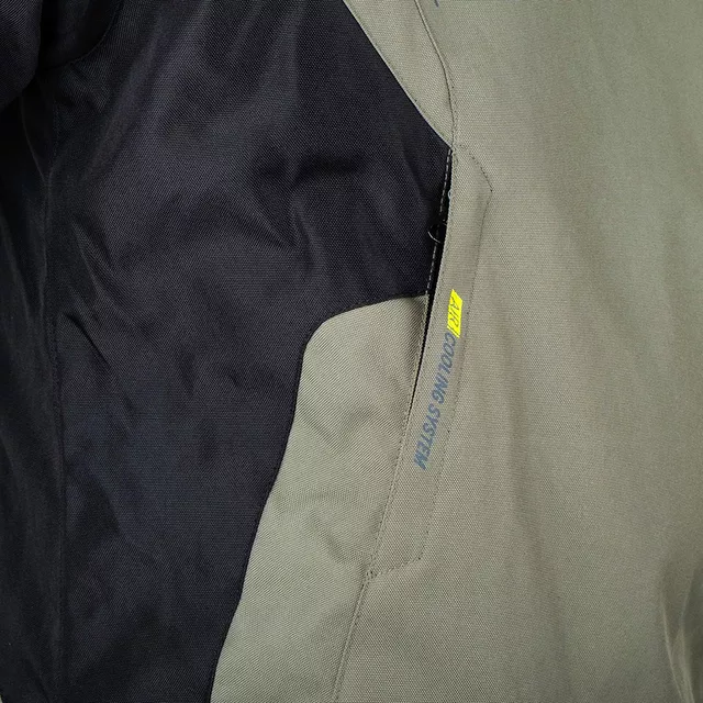Touring Motorcycle Jacket W-TEC Karmal - černo-olivově zelená