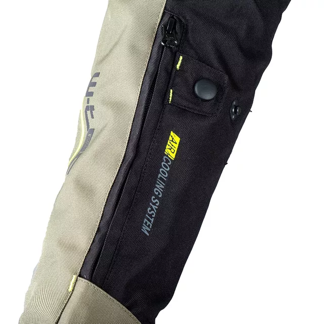 Touring Motorcycle Jacket W-TEC Karmal - černo-olivově zelená