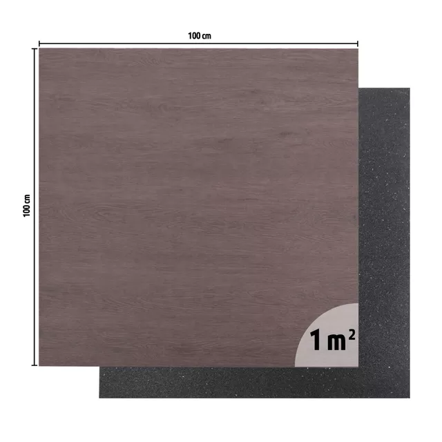 Heavy-Duty Floor Mat inSPORTline Luxteko Flat 100 x 100 x 1.5 cm - Wood - Wood