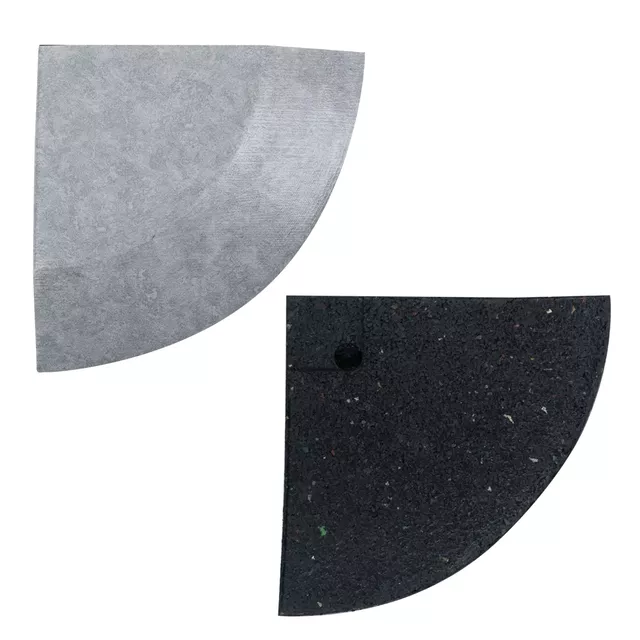 Corner Piece for Luxteko Waffle Floor Mats 2 cm – 1 Pc. - Wood - mramor