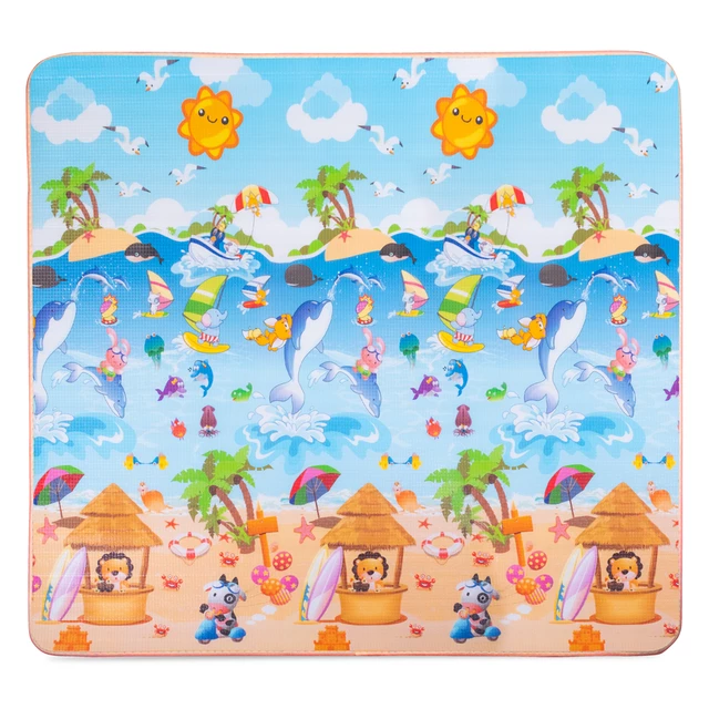 Roll-Up Children’s Mat inSPORTline Lhotino 200 x 180 x 1.5 cm - Řeka/Oceán