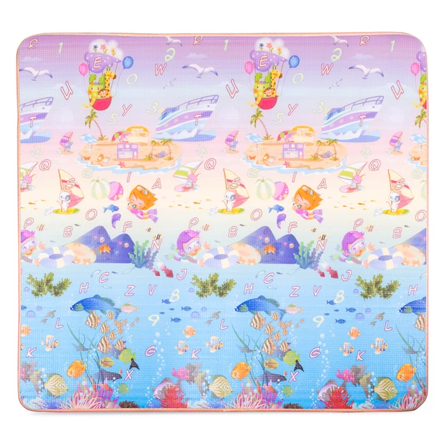 Roll-Up Children’s Mat inSPORTline Lhotino 200 x 180 x 1.5 cm - Řeka/Oceán