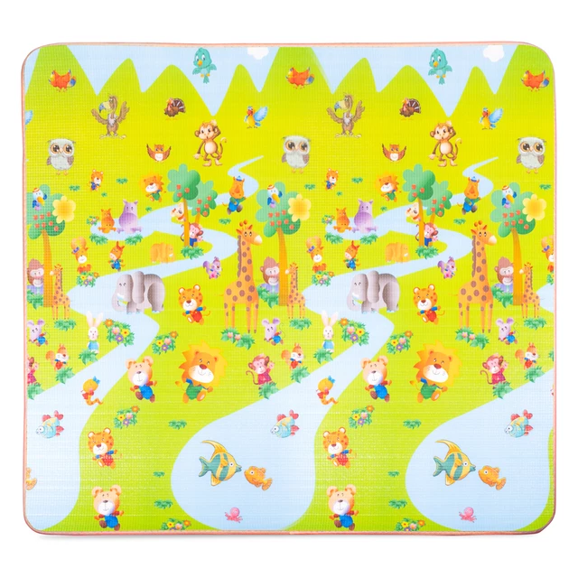 Roll-Up Children’s Mat inSPORTline Lhotino 200 x 180 x 1.5 cm - Řeka/Oceán