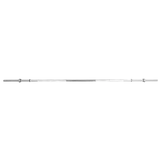 Straight Weightlifting Barbell inSPORTline Welenorty 220 cm / 30 mm with Threaded Ends and Collars