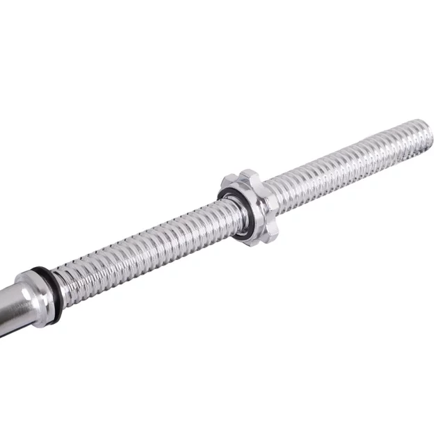Straight Weightlifting Barbell inSPORTline Welenorty 220 cm / 30 mm with Threaded Ends and Collars