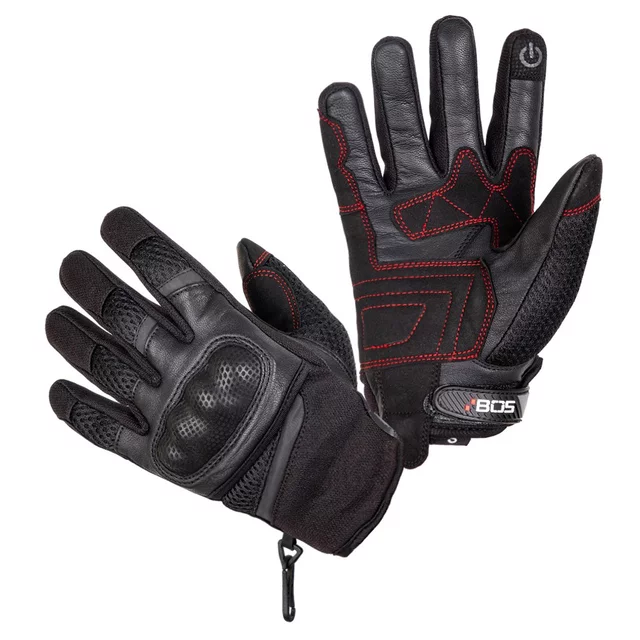 Motorcycle Gloves BOS Oxford - Black - Black