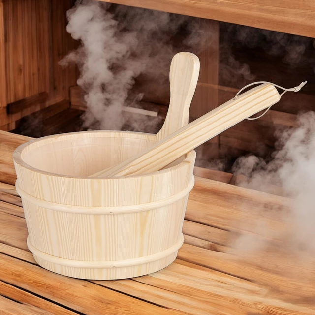 Wooden Bucket & Ladle
