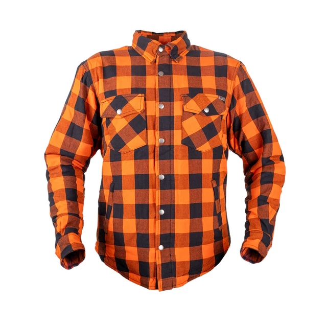 Motorcycle Shirt BOS Lumberjack - Dark Camo - Orange