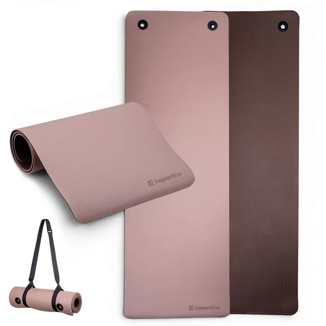 Exercise Mat inSPORTline Kikami 180 x 61 x 0.8 cm - bamboo beige-brown - bamboo beige-brown