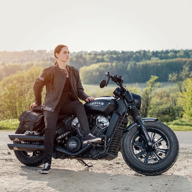 Women's moto leggings W-TEC Woposum - Black