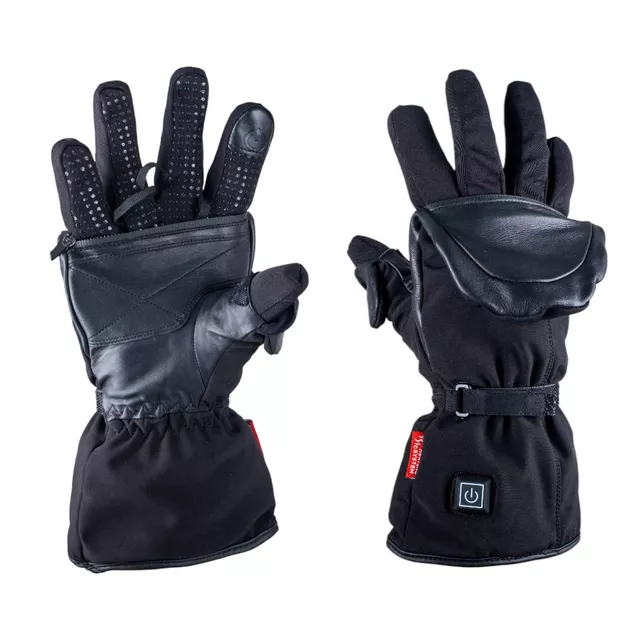 2-in-1 Heated Gloves W-TEC HEATflip 2 x 2,000 mAh - Black