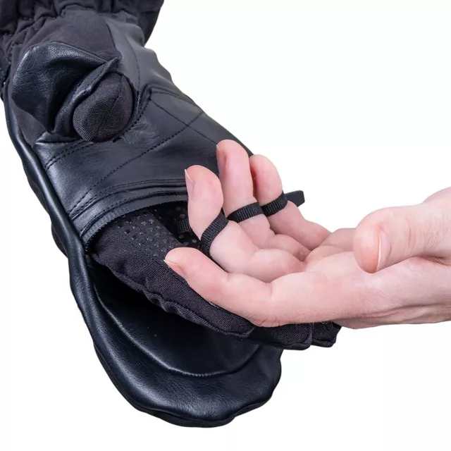 2-in-1 Heated Gloves W-TEC HEATflip 2 x 2,000 mAh - Black