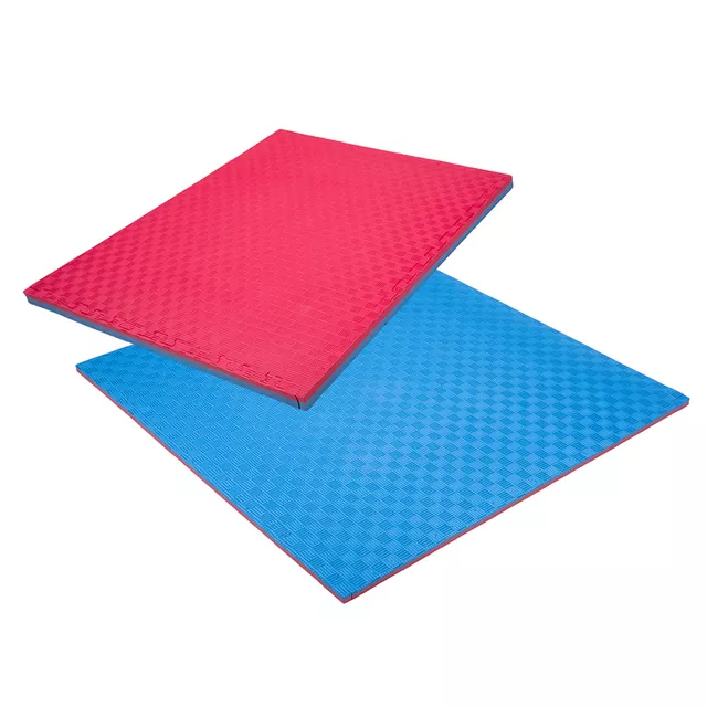 Tatami Puzzle Mat inSPORTline Sazegul 100 x 100 x 2 cm - mocha mousse-černá, vzor 5 proužků