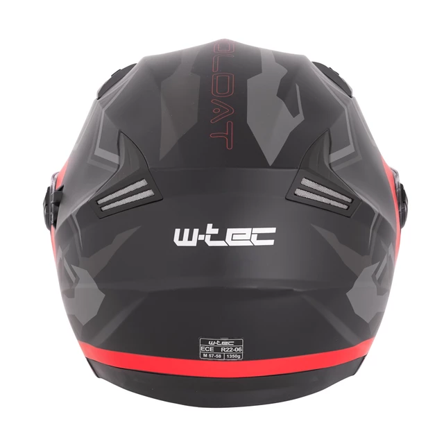 Open-Face Helmet W-TEC Barcela Vermella - Black-Grey