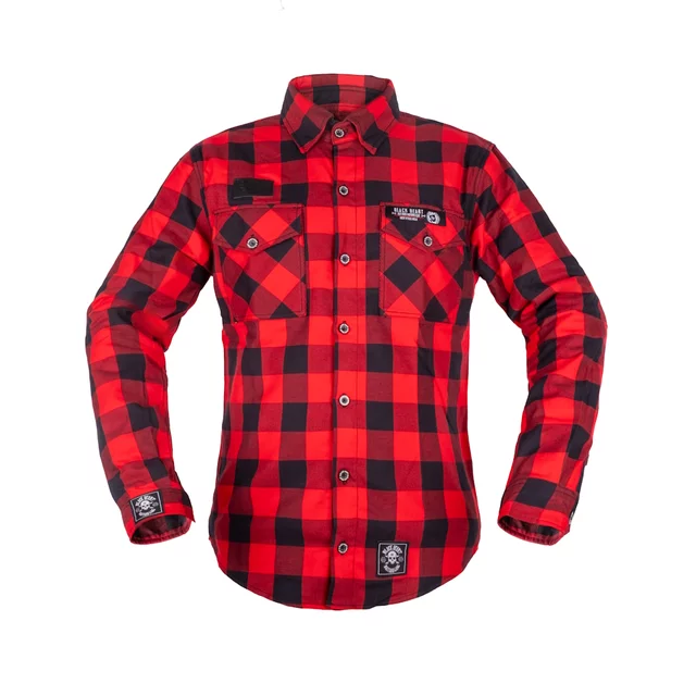 Shirt W-TEC Black Heart Respector II - černá s modrým pruhem - Red-Black