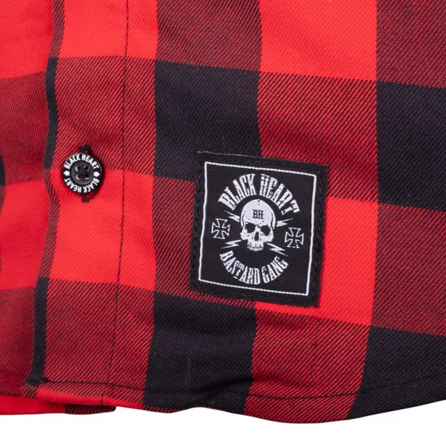 Shirt W-TEC Black Heart Respector II - černá s modrým pruhem