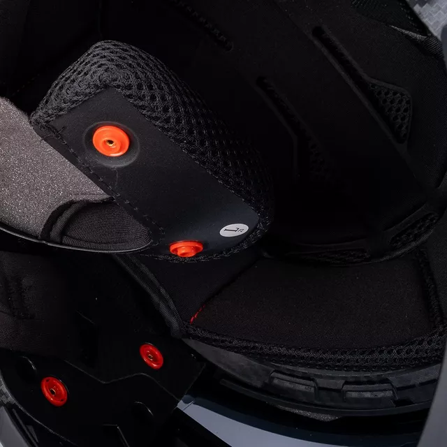 Modular Motorcycle Helmet W-TEC Badalone Graphic - matně černá-žlutá