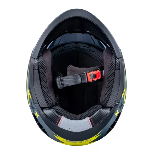 Modular Motorcycle Helmet W-TEC Badalone Graphic - matně černá-žlutá