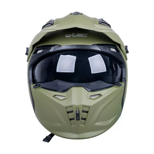 Modular Motorcycle Helmet W-TEC Badalone Army - béžová matná