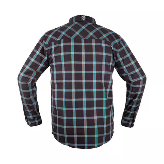 Shirt W-TEC Black Heart Respector II - černá s modrým pruhem