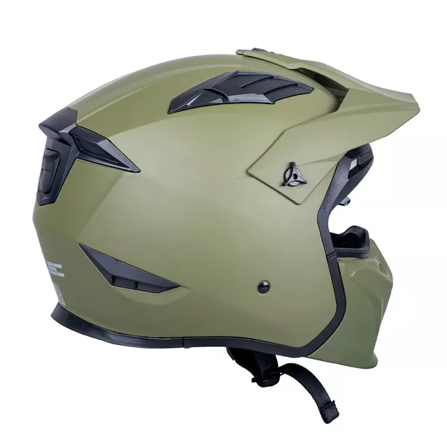 Modular Motorcycle Helmet W-TEC Badalone Army - béžová matná