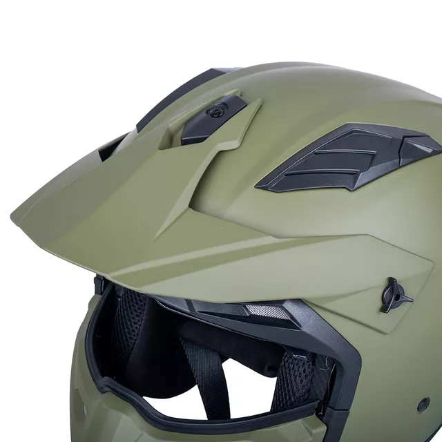 Modular Motorcycle Helmet W-TEC Badalone Army - béžová matná