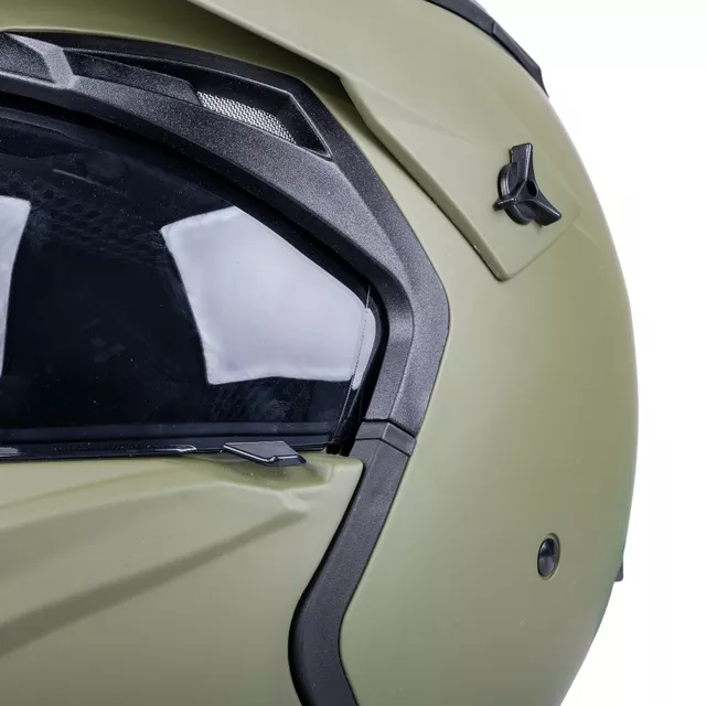 Modular Motorcycle Helmet W-TEC Badalone Army - béžová matná
