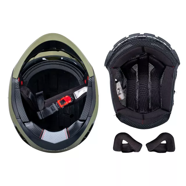 Modular Motorcycle Helmet W-TEC Badalone Army - béžová matná