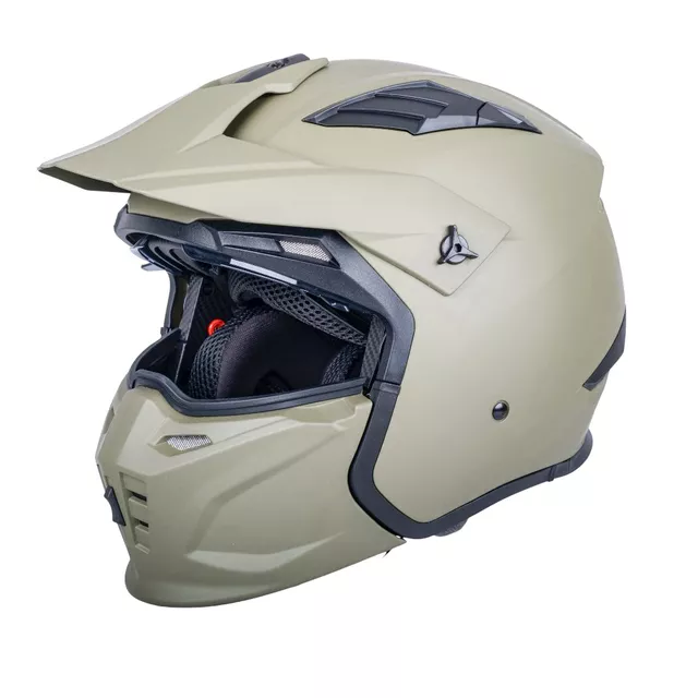 Modular Motorcycle Helmet W-TEC Badalone Army - béžová matná