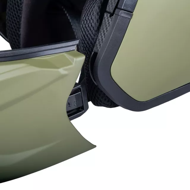 Modular Motorcycle Helmet W-TEC Badalone Army - béžová matná